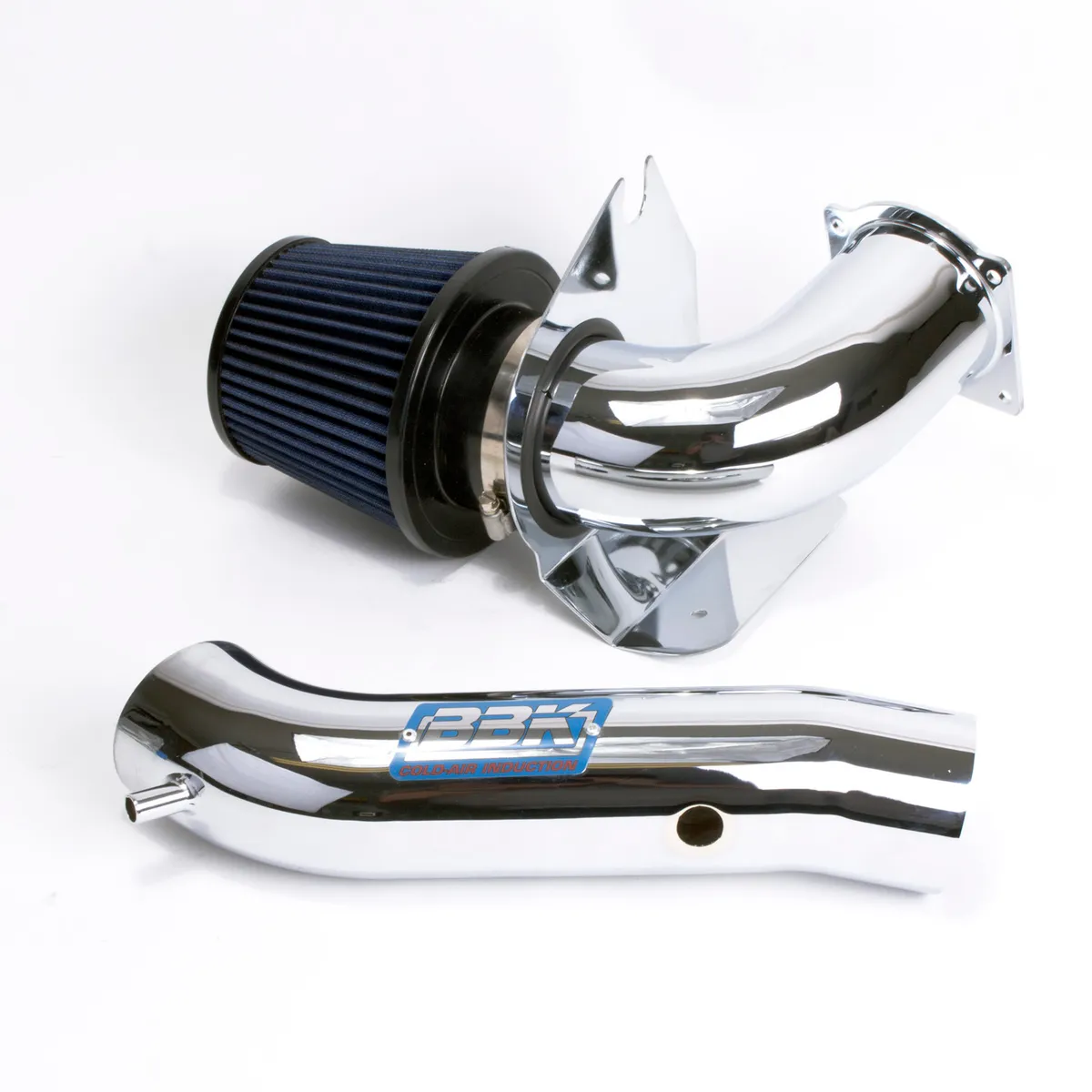 Bbk Mustang 3.8l v6 Cold Air Intake - Fenderwell Style (Powder Coated Chrome) product image