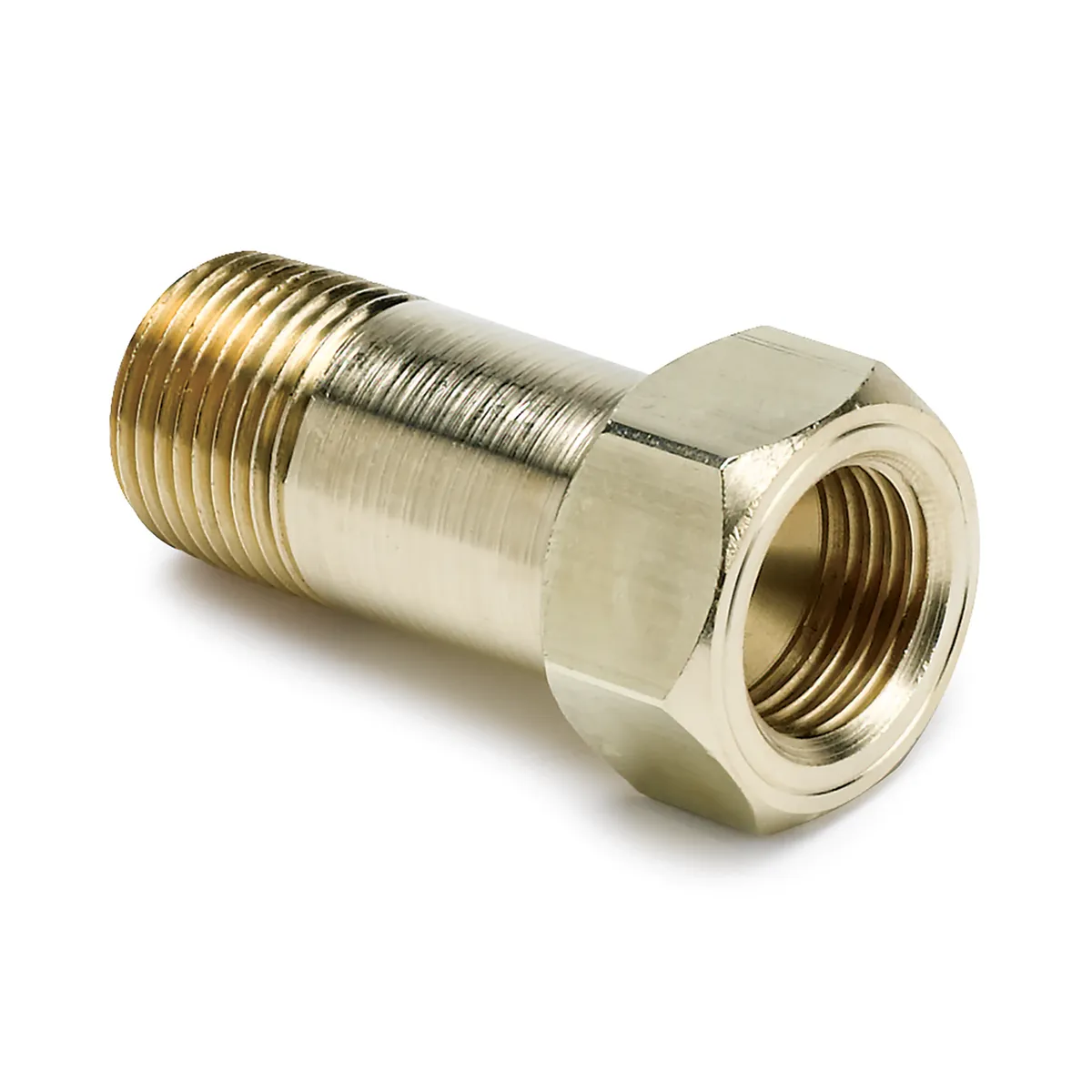 Autometer 2271 Fitting, Adapter, 3/8 Npt Male, Extension, Brass, For Mech. Temp. Gauge product image