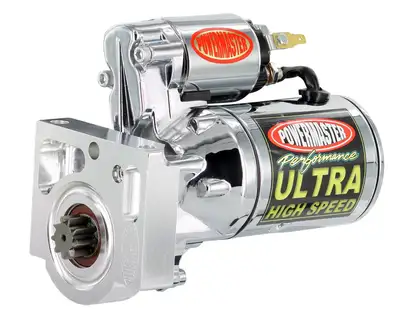 Power Master Ultra Torque High Speed Starter; 200 ft./lbs. Torque; 15:1 Compression Rate; 3.75:1 Gear Reduction; Chrome;