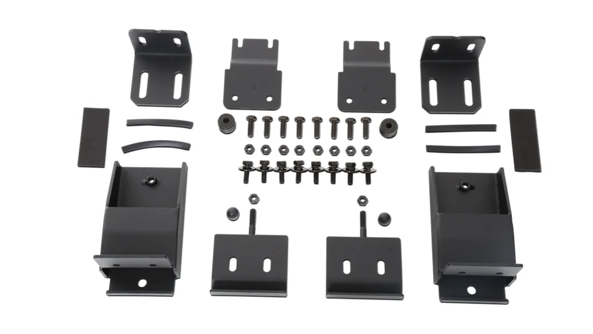 Roof Rack Mount Kit; 150 lbs. Capacity; Textured Powder Coat; Black; product image