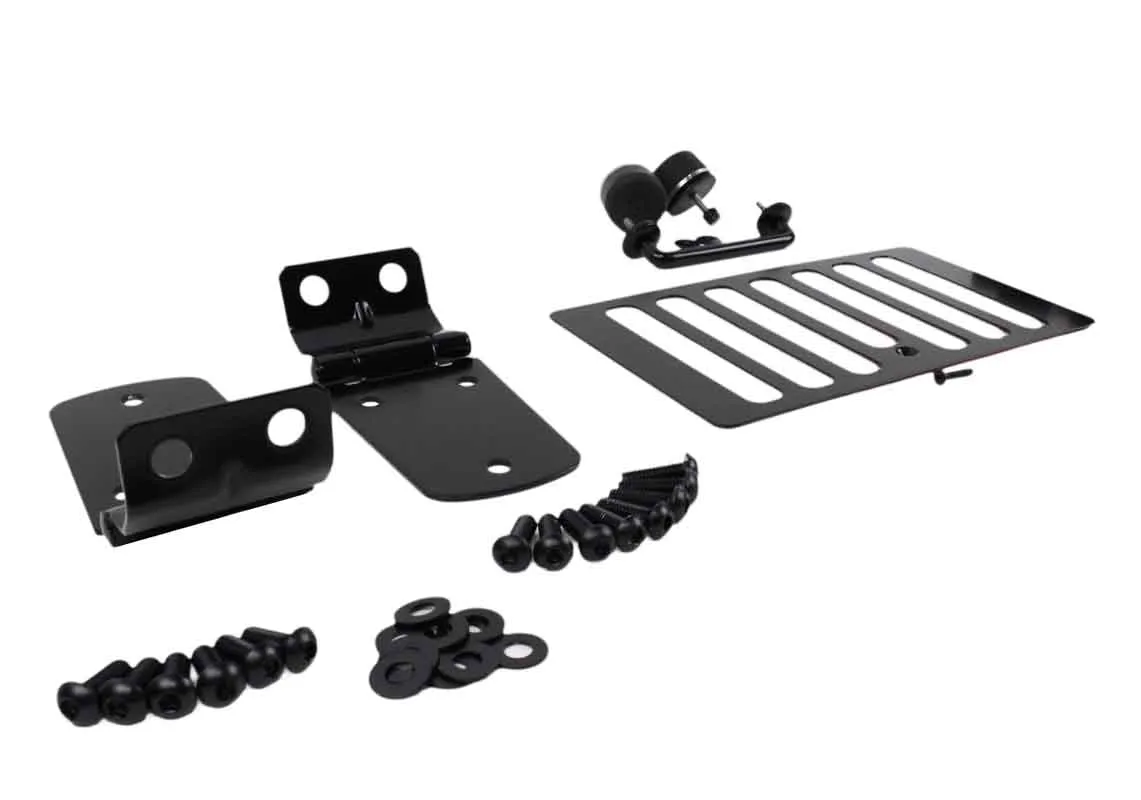 Jeep TJ Hood Kit Without Hood Catch 98-06 Wrangler TJ Powdercoat Black Kentrol product image