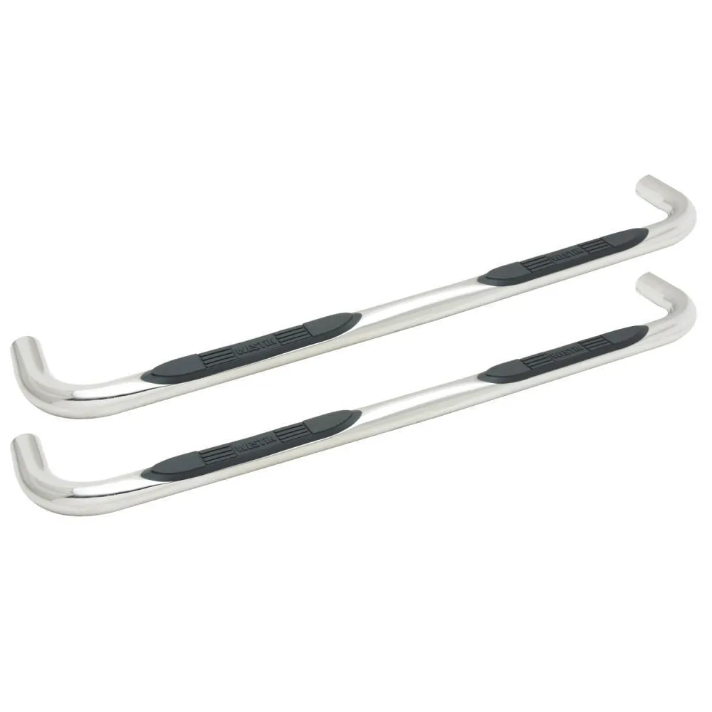 Westin E-Series 3 Nerf Step Bars Stainless Steel SilveradoSierra 1500 Ext. Cab 1999-2014 2500LD Ext. Cab 1999-2004 25003500HD Ext. Cab 2001-2014