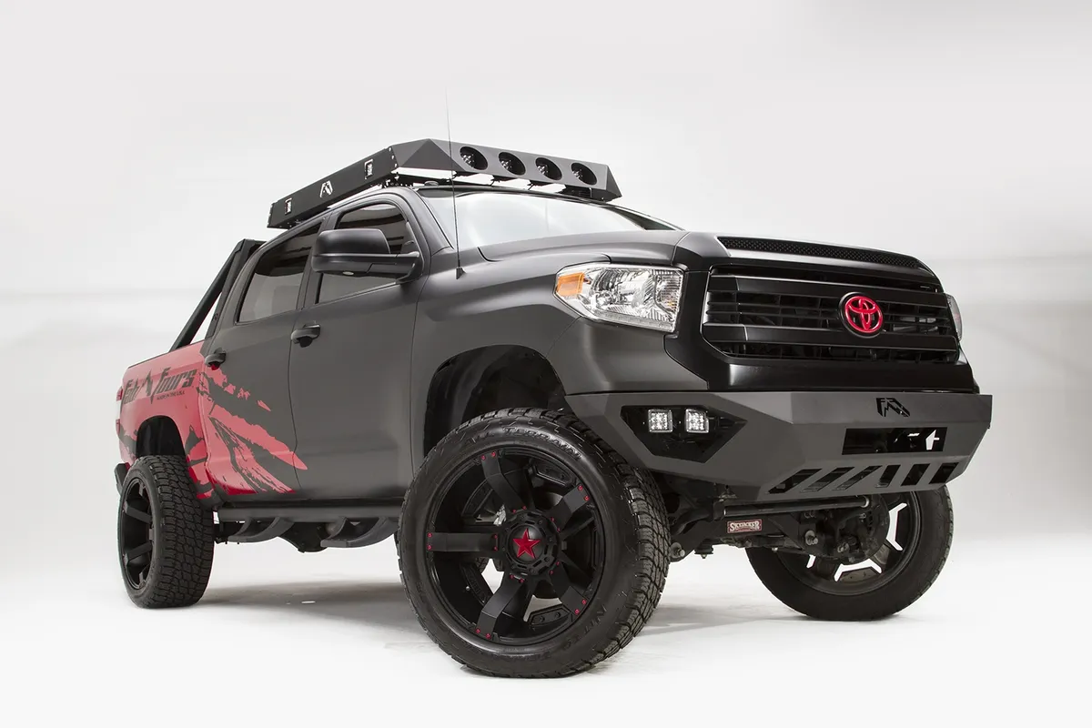 Vengeance Front Bumper; 2 Stage Black Powder Coated; No Guard; product image