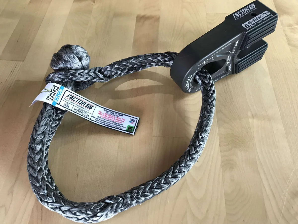 10 Inch Soft Shackle 7/16 Diameter Standard Duty Gray Factor 55 product image