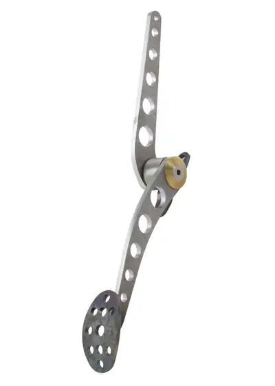 Lokar Throttle Pedal Assembly; Lakester; Curved; Raw Finish;