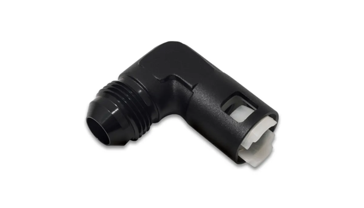 Vibrant Performance - 16920 - 90 Degree Male AN Quick Disconnect EFI Adapter, AN Size:-6; EFI Line Size: 5/16 in. product image