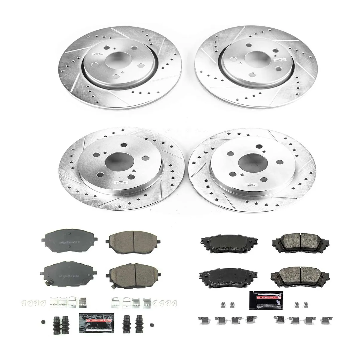 Z23 Evolution Sport Upgrade Kit: Drilled/Slotted Rotors; Carbon-Fiber Ceramic Pads W/Hardware product image