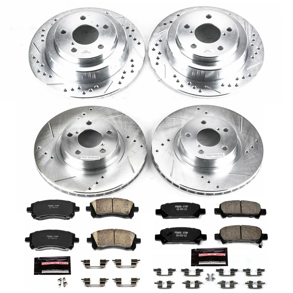 Z23 Evolution Sport Upgrade Kit: Drilled/Slotted Rotors; Carbon-Fiber Ceramic Pads W/Hardware product image