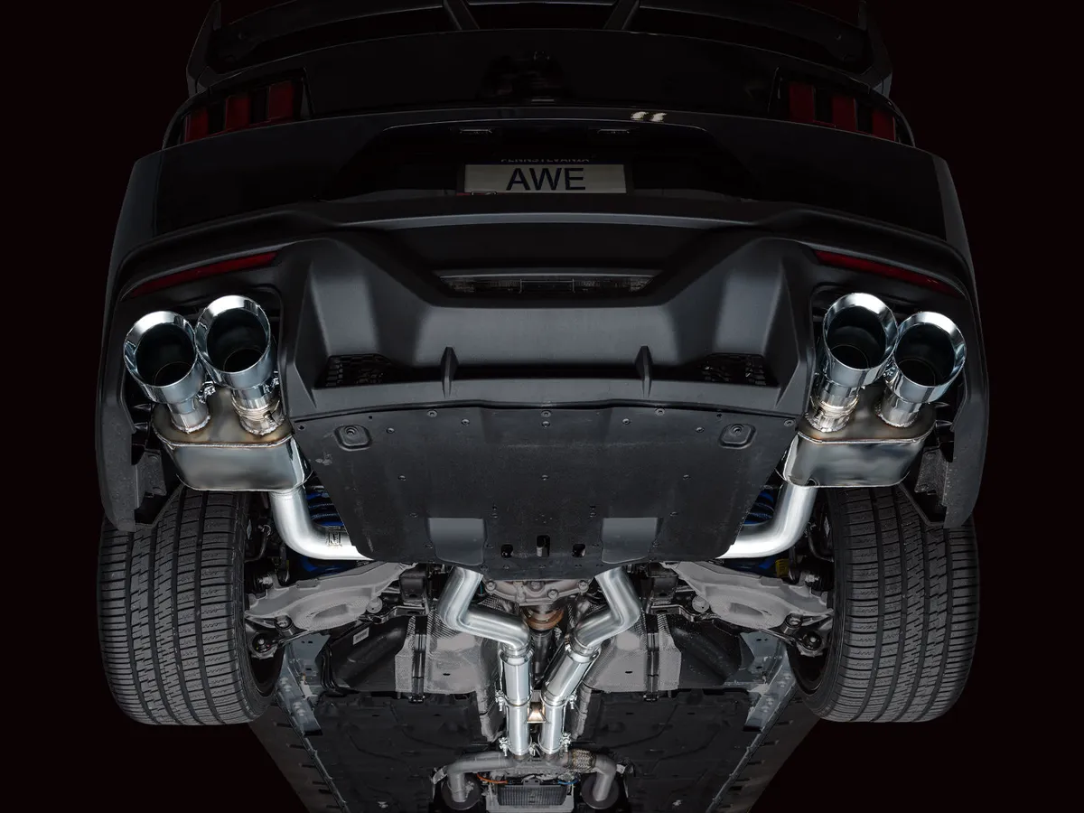 AWE SwitchPath™ Exhaust for S650 Ford Mustang Dark Horse - Quad Diamond Black Tips product image