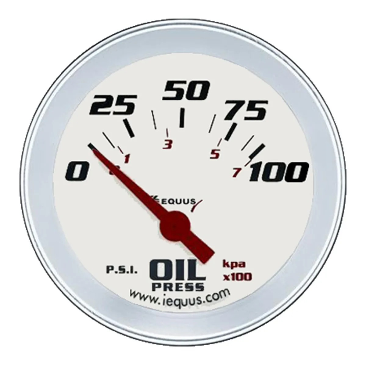 2-5/8 Dia Oil Pressure Gauge Silver 0-100psi product image