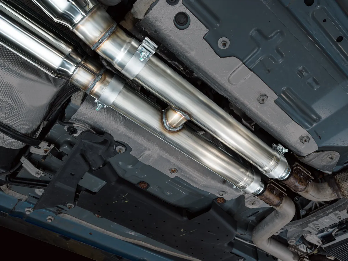 AWE SwitchPath Exhaust for Ford Mustang S550 Mach1 - Quad Diamond Black Tips 3025-43551 product image