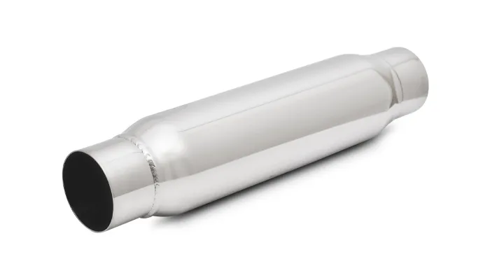 Bottle Style Resonator; 2.25 in. Inlet/Outlet ID; 3.5 in. Body OD; 12 in. Overall L; 10 in. Body L; product image