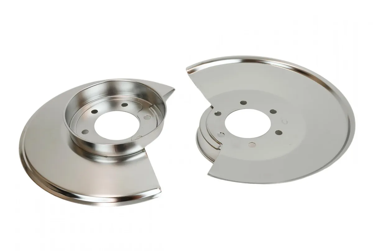 Jeep CJ Disc Brake Dust Cover Pair 78-86 CJ Polished Silver Kentrol product image