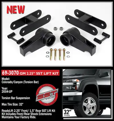 ReadyLift 2.25 Key Way-1.5 Rear Shackle 2004-2012 Chevroletgmc Coloradocanyon 2WD 4WD