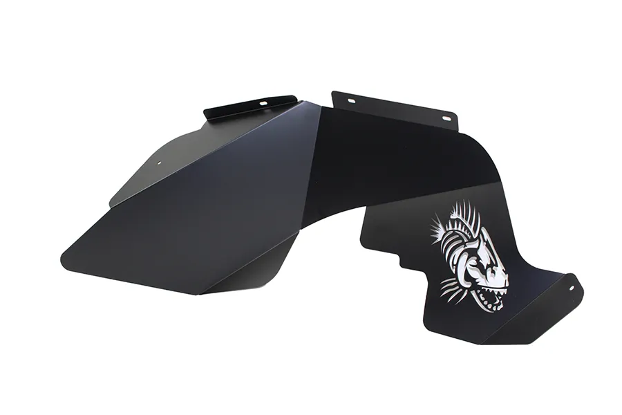 Jeep JK Logo Aluminum Inner Fenders 07-18 Wrangler JK Black Powdercoat Fishbone Offroad product image