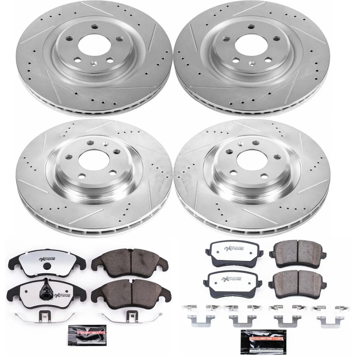 Z26 Street Warrior Upgrade Kit: Drilled/Slotted Rotors; Carbon-Fiber Ceramic Pads W/Hardware; Pad Sensors product image