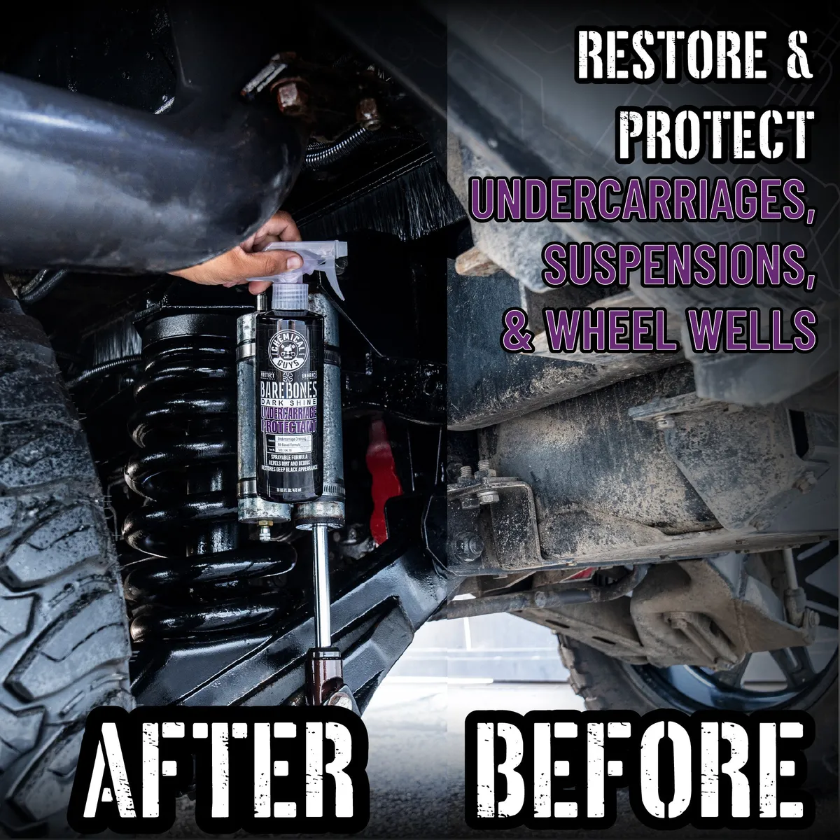 Bare Bones Undercarriage Spraydark Shine Trim/Fender/Wheel Wells And Tire Shine Spray (1 Gal ) product image