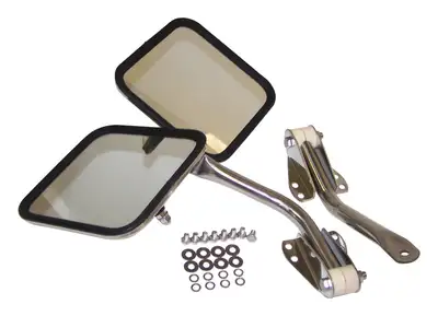 Crown Automotive Jeep Replacement Mirror Kit 1987-1995 YJ Wrangler; 1955-1983 CJ-5;1955-1975 CJ-6;1976-1986 CJ-7;1981-1986 CJ-8