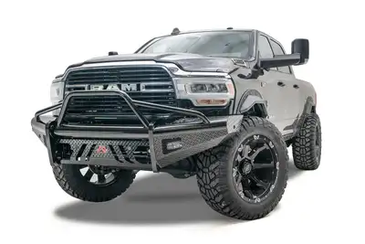 Fab Fours 19c RAM 2500/3500 New Body Style Black Steel Front Bumper W/Prerunner Guard