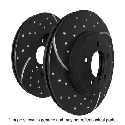 EBC Brakes 3GD Series Sport Slotted Rotor Set; Front; For FMSI Pad No. D1640; Vented; 5 Bolt Holes; 305mm Dia.; 40mm Height; 28mm Thick; 70mm Center Hole Dia.;