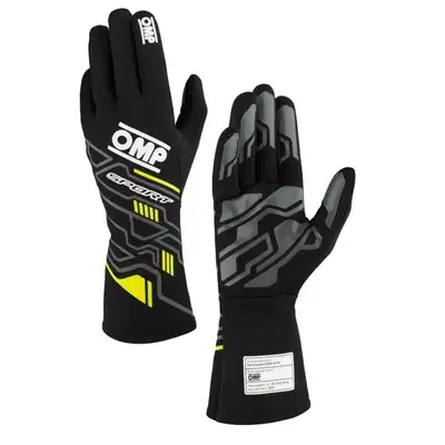 OMP Racing INC Sport Gloves Fia 8856-20 18 My2025 Black / Fluo y