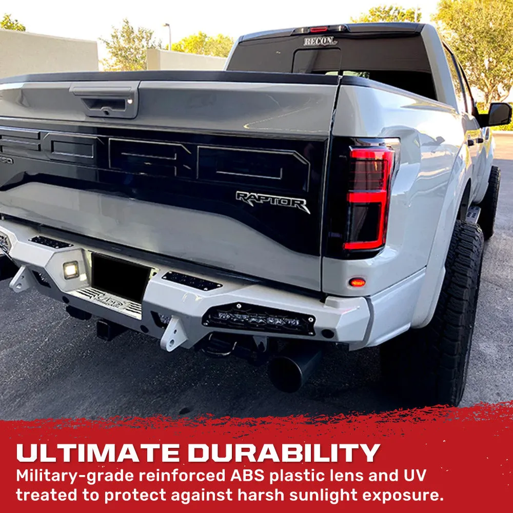 Ford F150 15-17 And Raptor 17-19 Replaces OEM LED Style Tail Lights w Blind Spot Warning System Oled Tail Lights - Cle product image