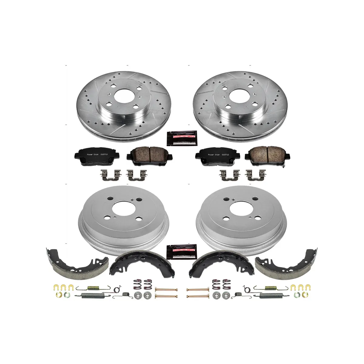 Z23 Evolution Sport Upgrade Kit: Drilled/Slotted Rotors; Carbon-Fiber Ceramic Pads W/Hardware; Coated Drums; Shoes W/Hold Down Kit product image