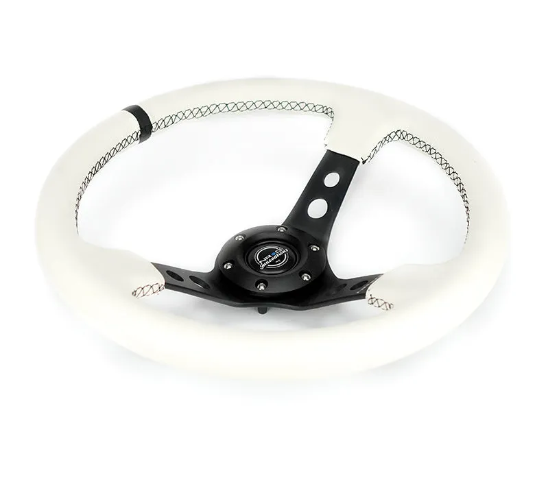Steering Wheel 350mm 3in Dish Black Leather product image