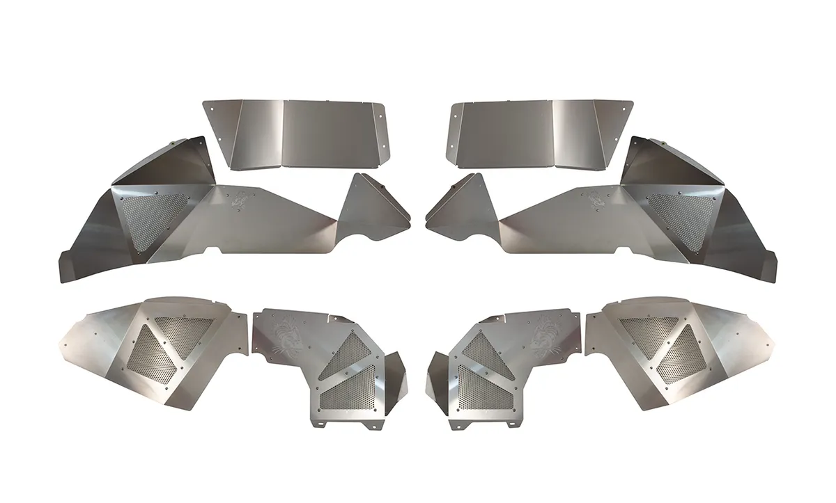 Jeep JL Inner Fenders For 18-Current Wrangler JL Front/Rear Set of 4 Aluminum Raw Fishbone Offroad product image