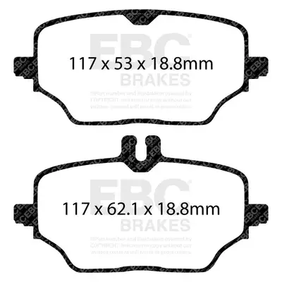 EBC Brakes Yellowstuff Street And Track Brake Pads; FMSI Pad No. D2235;
