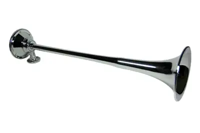 Kleinn Automotive Accessories Roof Mount Single Horn; 20.5 In. Trumpet; Chrome Plated Stainless Steel; [Available While Supplies Last];