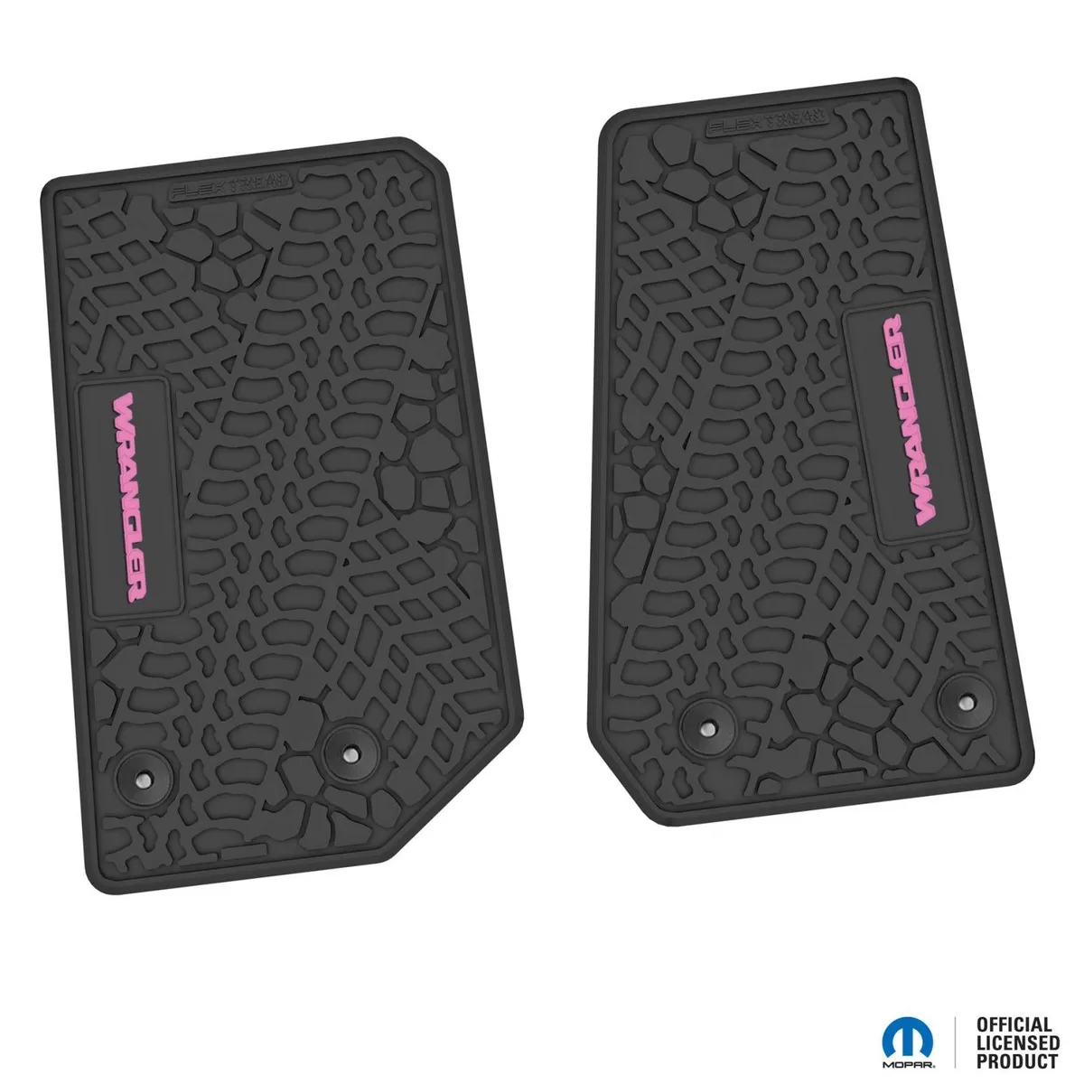 14-18 Jeep JK 2 Dr Front -Tire Tread/Scorched Earth Scene w/ Wrangler Insert - Black w/ Pink Insert product image