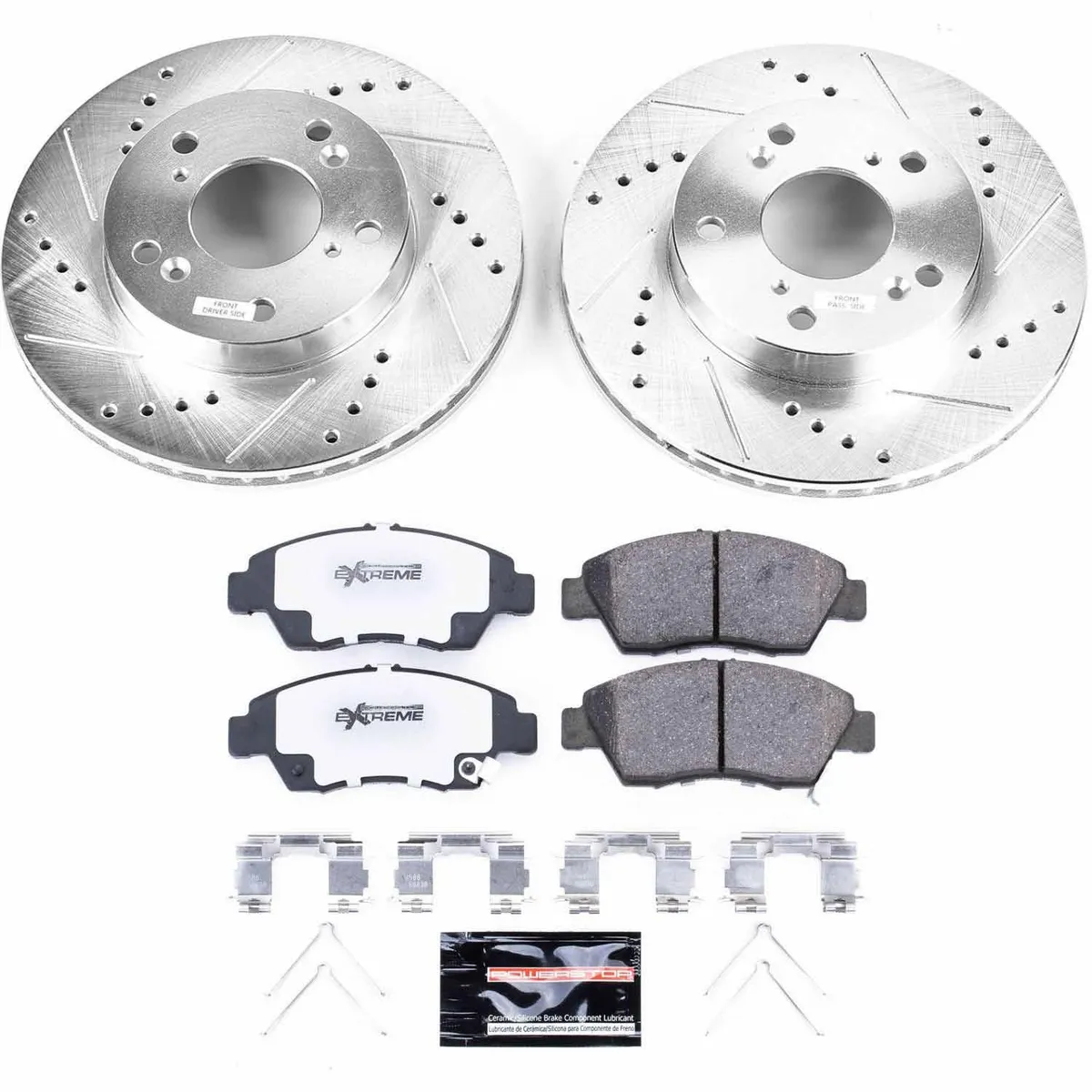 Z26 Street Warrior Upgrade Kit: Drilled/Slotted Rotors; Carbon-Fiber Ceramic Pads W/Hardware product image
