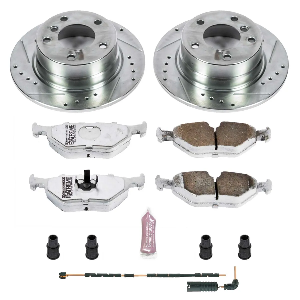 Z26 Street Warrior Upgrade Kit: Drilled/Slotted Rotors; Carbon-Fiber Ceramic Pads W/Hardware; Pad Sensors product image