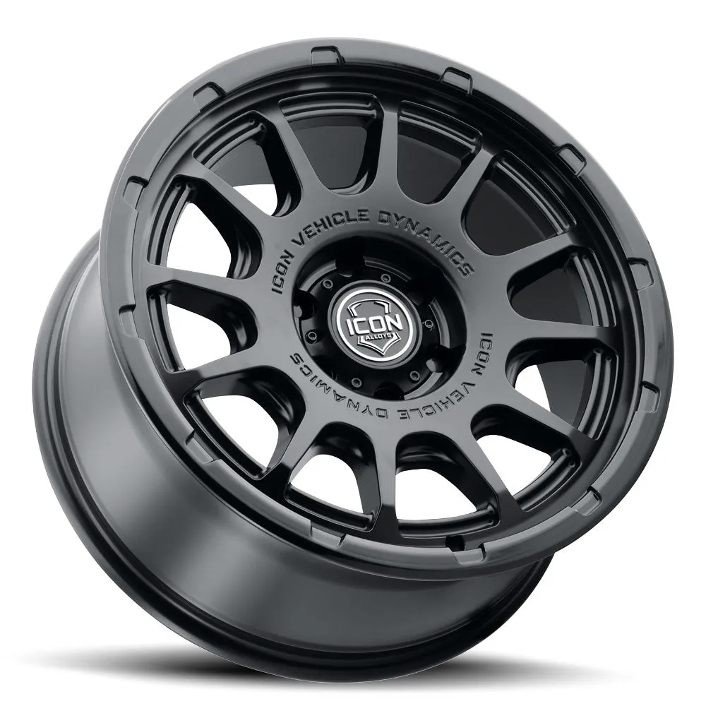 ICON ALLOYS | Rancho | Double Black | Silver Machined/Gloss Black Lip | Satin Bronze / Gloss Black Lip product image