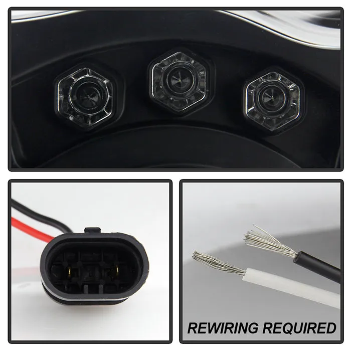 ( Spyder Signature ) Jeep Grand Cherokee 05-07 Projector Headlights - LED Halo - LED ( Replaceable LEDs ) - Black - High H1 (Included) - Low 9006 (Not Included) product image