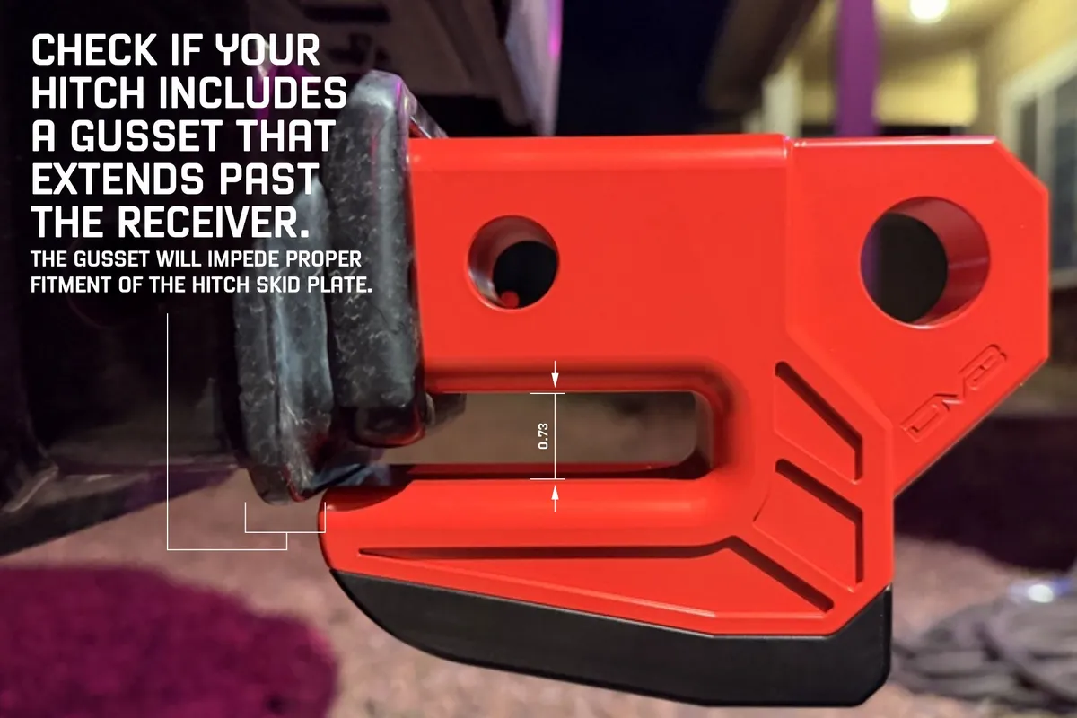 DV8 Offroad Xtract Hitch Skid Plate - Black product image