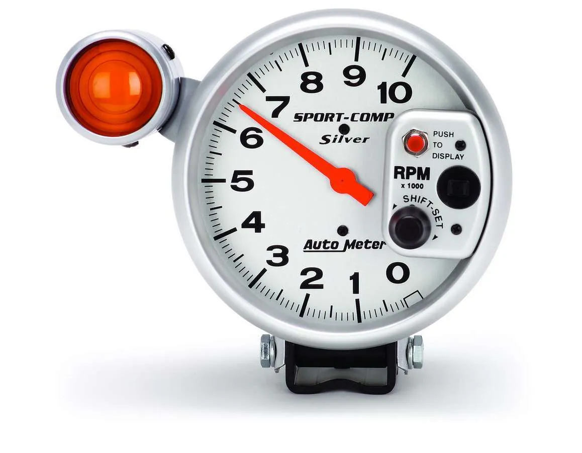 AutoMeter Gauge, Tachometer, 5", 10k RPM, Pedestal w/ ext. Shift-Lite, Ultra-Lite