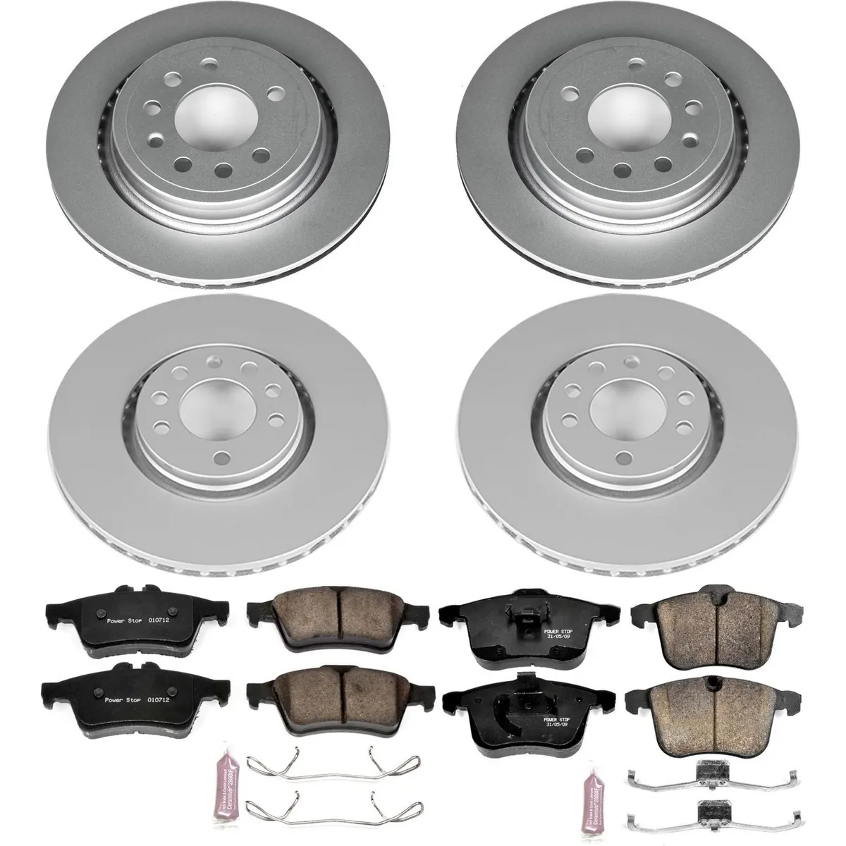 Z23 Sport Geomet Coated Rotor Kit For European Vehicles: Genuine Geomet Fully Coated Rotors; Carbon-Fiber Ceramic Pads W/Hardware product image