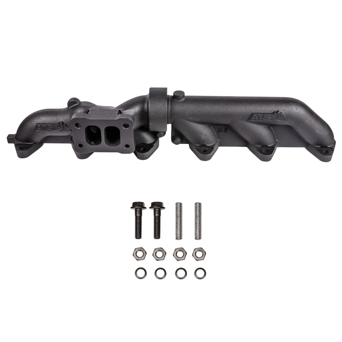 ATS Pulse Flow Exhaust Manifold Kit Fits 2003-2007 5.9L Cummins 2-Piece T3 T4 With Optional Premium Hardware And Gaskets product image