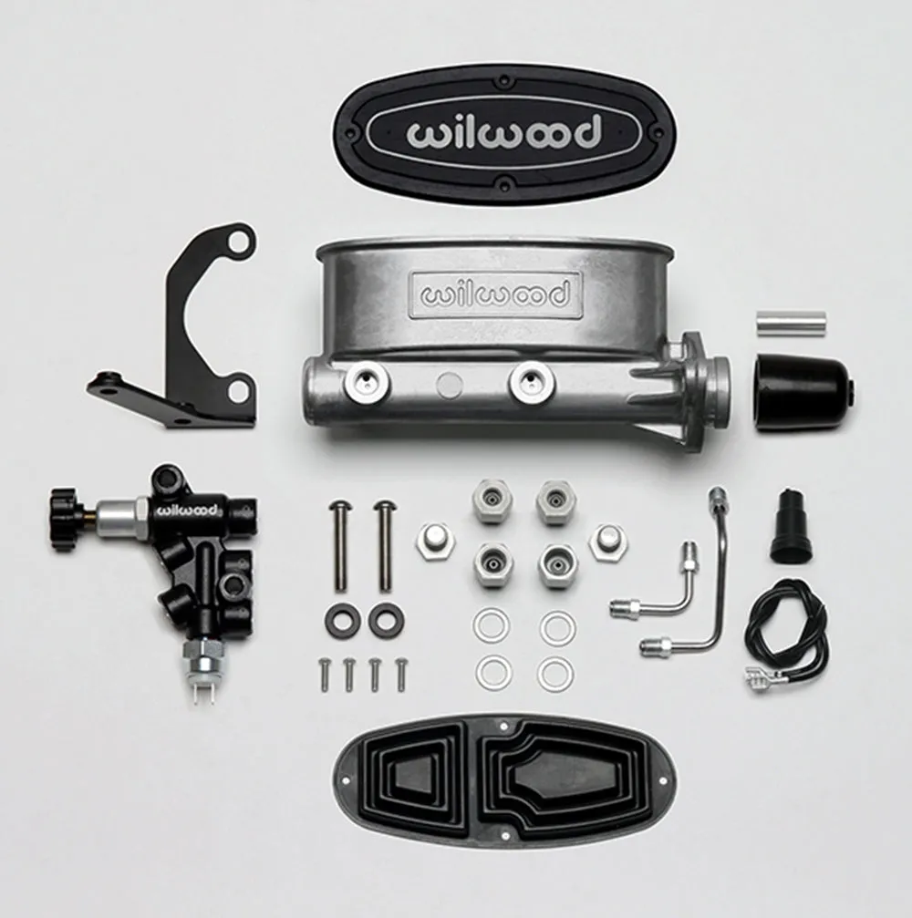 hv Tandem M/C Kit w/ Bracket & Prop Valve1 1/8in Boreblack product image