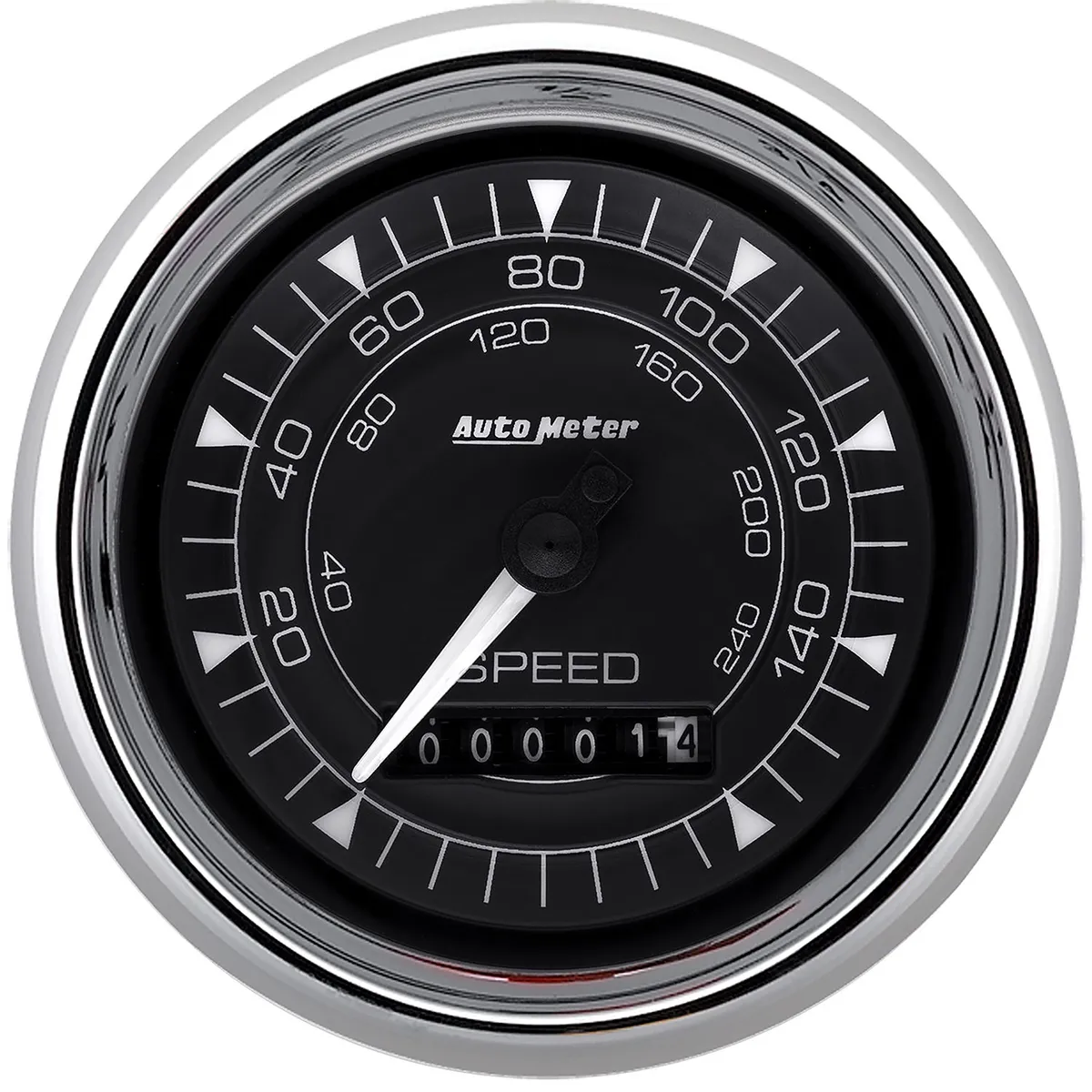 Gauge Speedometer 3 3/8in 160mph Elec. Programmable Chrono Chrome product image