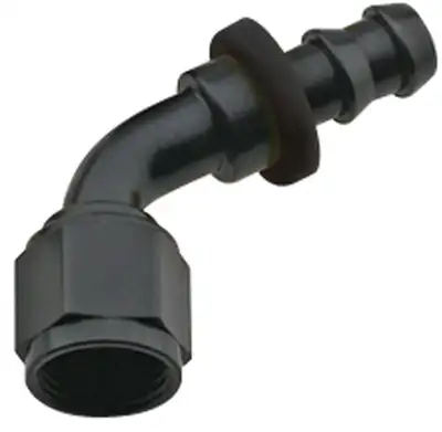 Fragola Performance Systems Hose Fitting #12 60 Deg Push Lock Black