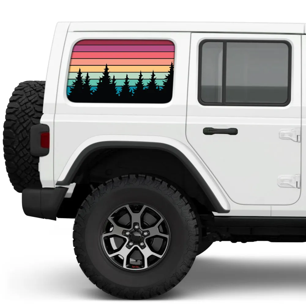 Night Trees Side Windows Printed Vinyl Decal product image