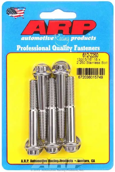ARP Auto Racing S/S Bolt Kit - 12pt. (5) 5/16-18 x 2.250