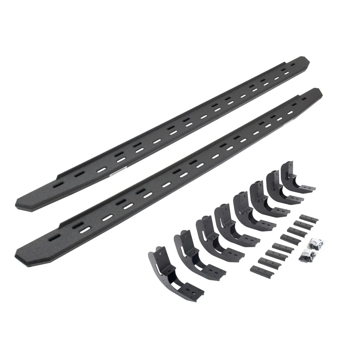 Go Rhino Go Rhino 69604887ST - RB30 Slim Line Running Boards with Mounting Bracket Kit - Protective Bedliner Coating