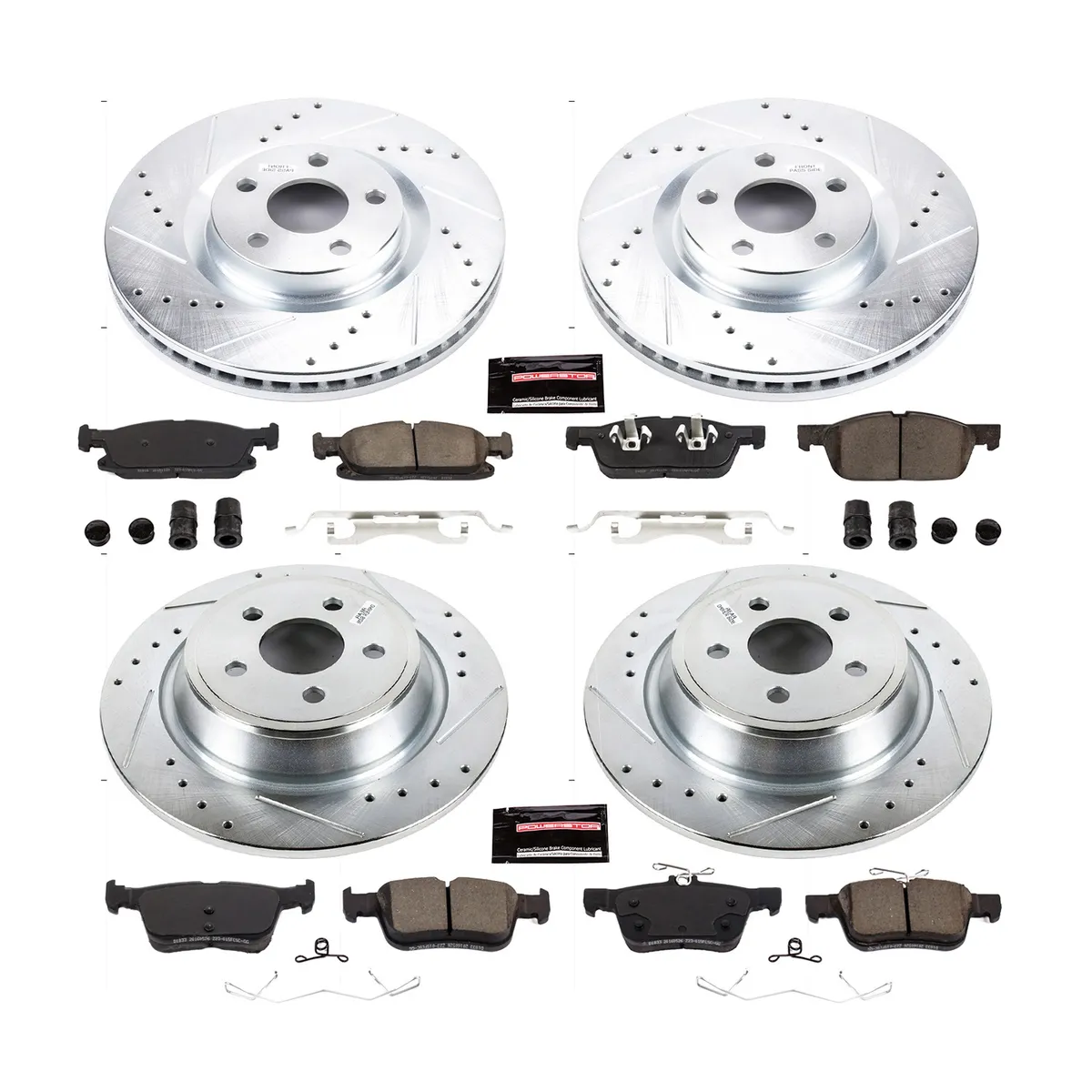 Z23 Evolution Sport Upgrade Kit: Drilled/Slotted Rotors; Carbon-Fiber Ceramic Pads W/Hardware product image