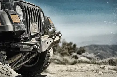 Motobilt Motobilt Stubby Front Bumper - Bare Steel - TJ/LJ/YJ