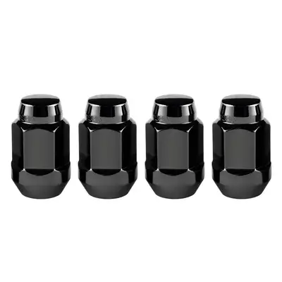 McGard Hex Lug Nut M14x1.5 Cone Seat Bulge 22mm Hex 1.635 in Oal Black (4 Pk)