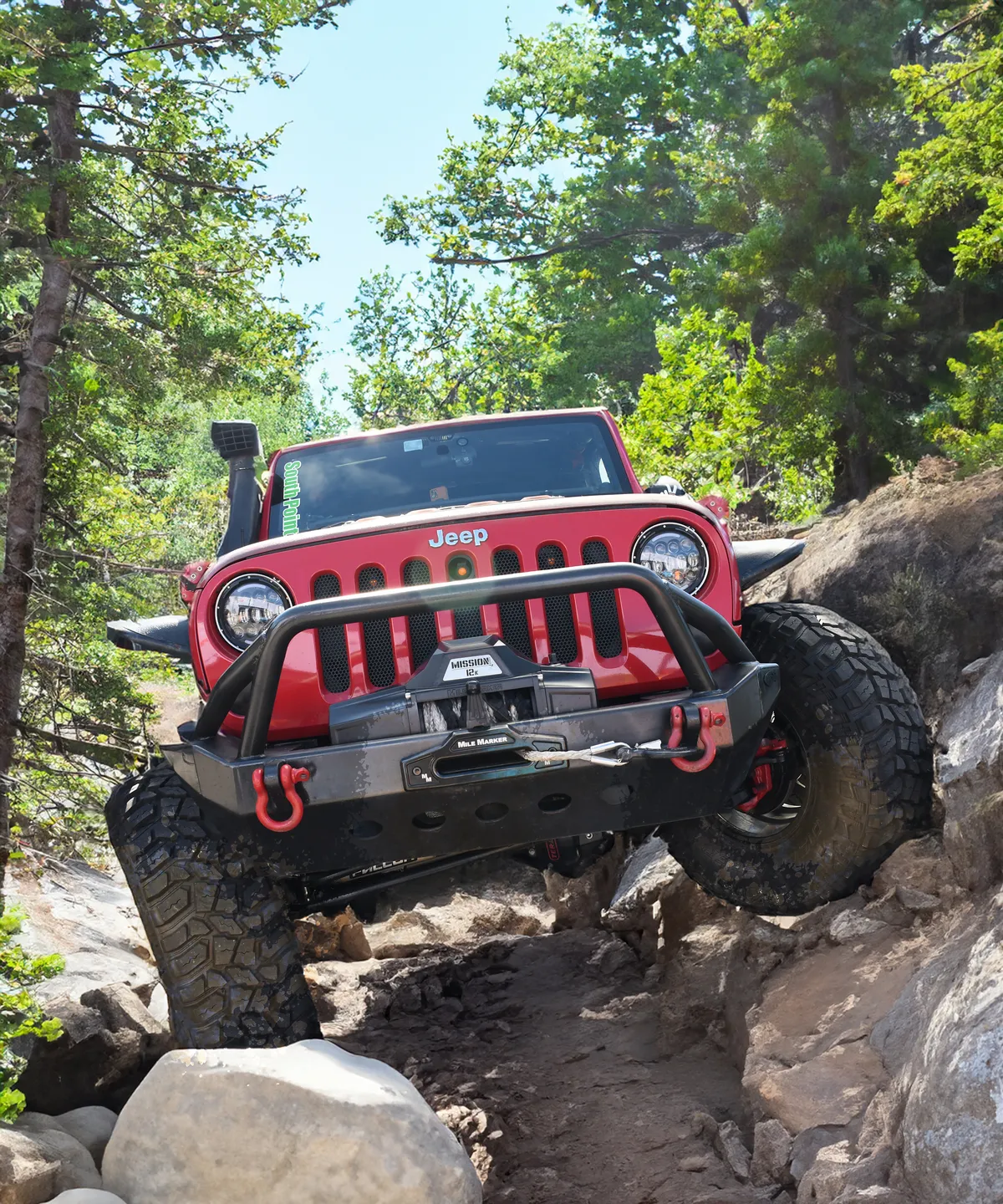 Mission 10K 10,000 lb Recovery Winch with Synthetic Rope Black Mile Marker product image